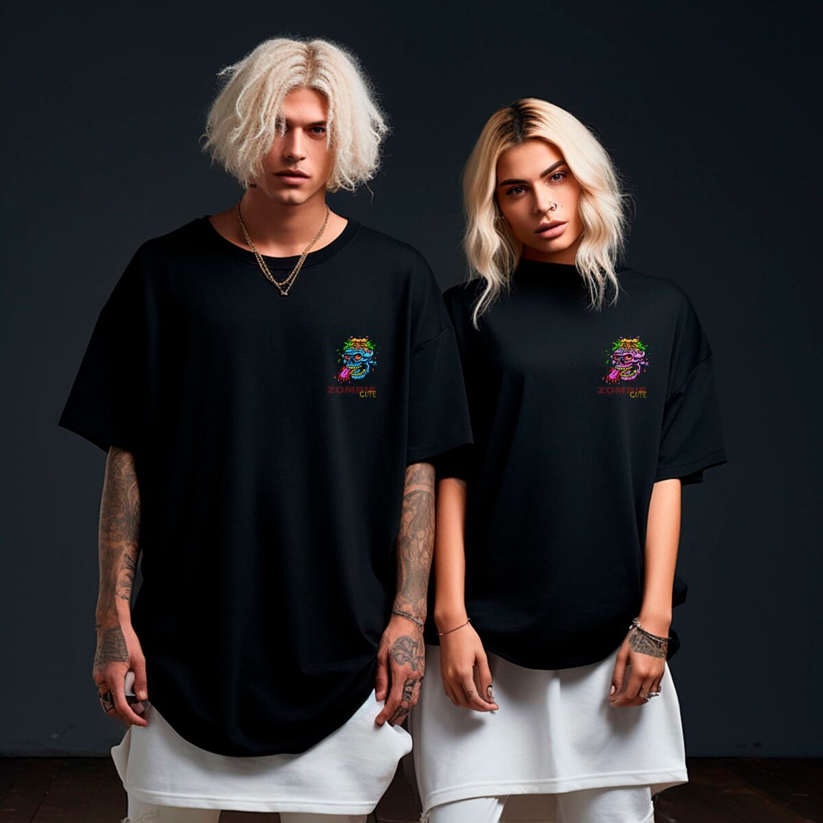 Camiseta calabera zombi